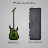 Jackson Pro Plus Series Soloist DKAQ Electric Guitar (Emerald Green) with Case