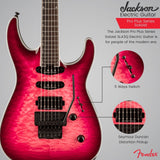 Jackson Pro Plus Soloist SLA3Q 6-String Electric Guitar (Fuschia Burst) and Case