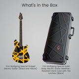EVH Wolfgang Special Striped Electric Guitar (Black and Yellow) with Case