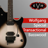 EVH Wolfgang Special Transactional Electric Guitar (SilverBurst Ebony) with Case