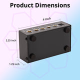FocusProAudio Compact 4-Ch Stereo Headphone Amplifier with DC 12V Power Adapter