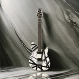 EVH Wolfgang Special Striped Electric Guitar (Black and White) with Case