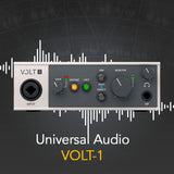 Universal Audio VOLT-1 USB Audio Interface with XLR Cable and 1/4 in. TRS Cables