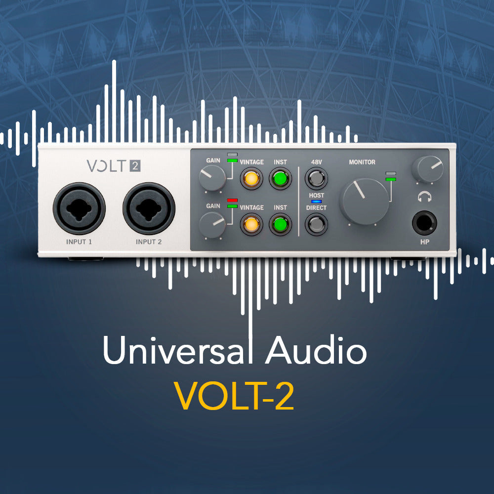 Universal Audio VOLT-2 USB Audio Interface with XLR,Guitar and 1/4 in TRS Cables
