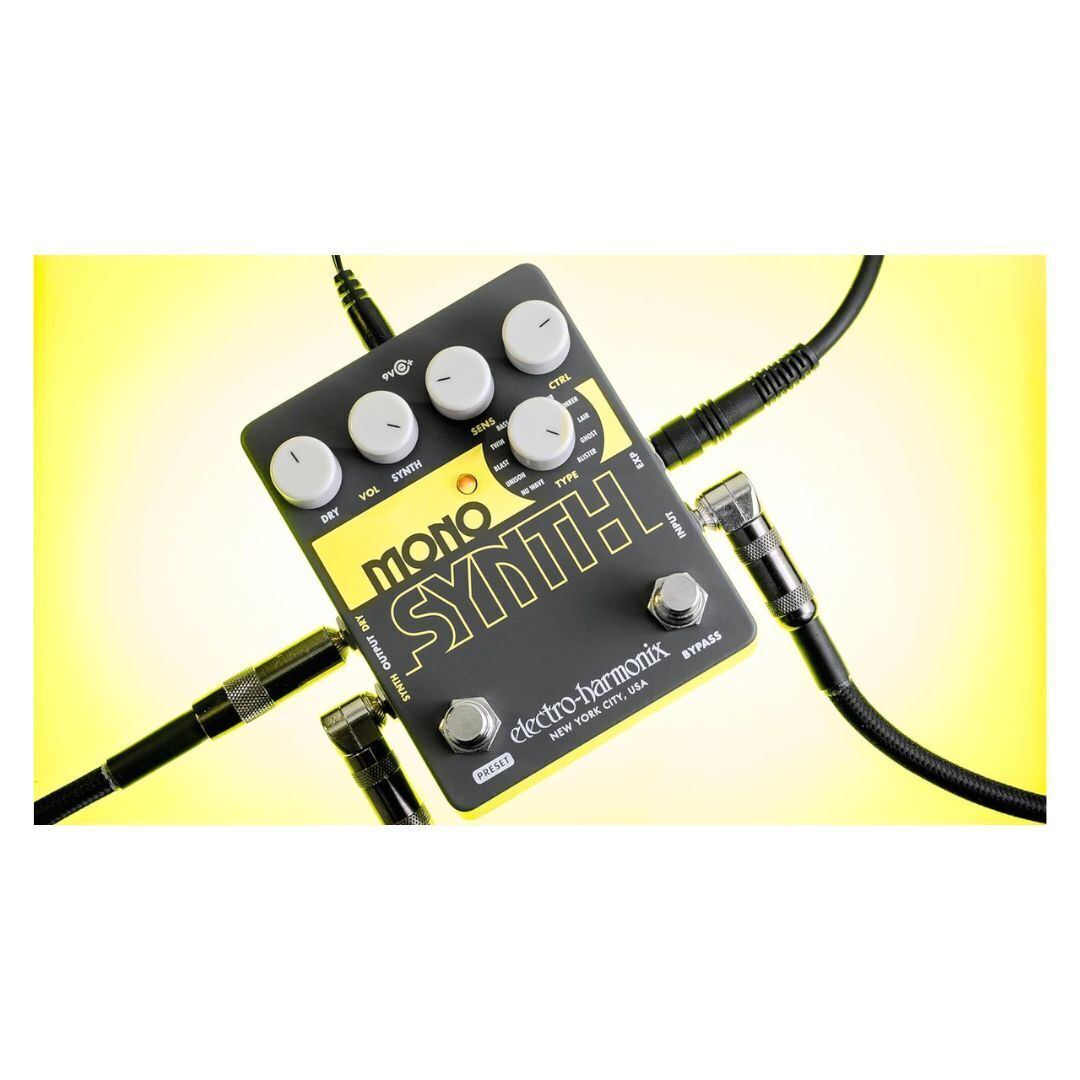 Electro Harmonix Guitar Mono Synth Effects Pedal Includes Power Supply