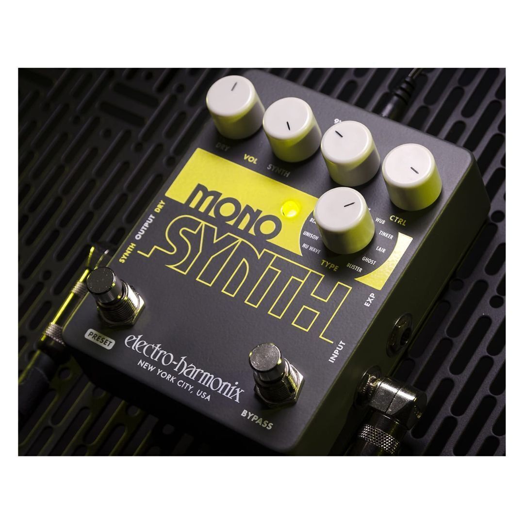 Electro Harmonix Guitar Mono Synth Effects Pedal Includes Power Supply