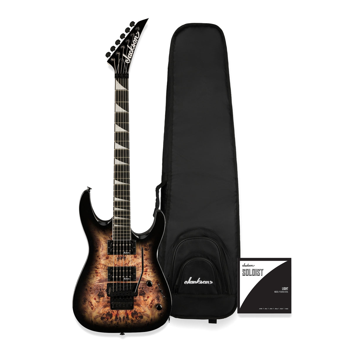 Jackson JS Series Dinky JS32 DKAP Electric Guitar (Black Burst Poplar) Bundle