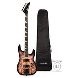 Jackson JS Concert Bass CB JS3P Bass Guitar(Trans Black Burst), Gig Bag, Strings