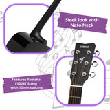 Yamaha FG800J Solid Top Dreadnought Acoustic Guitar, Black