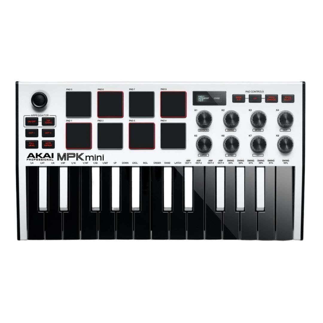 Akai Professional MPK Mini MK III 25-key MIDI Keyboard Controller (White)