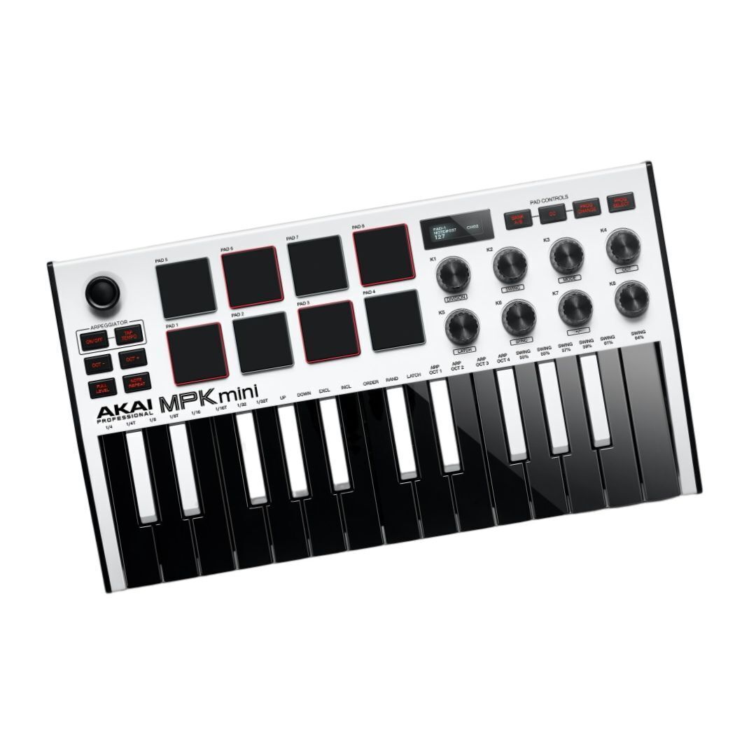 Akai Professional MPK Mini MK III 25-key MIDI Keyboard Controller (White)