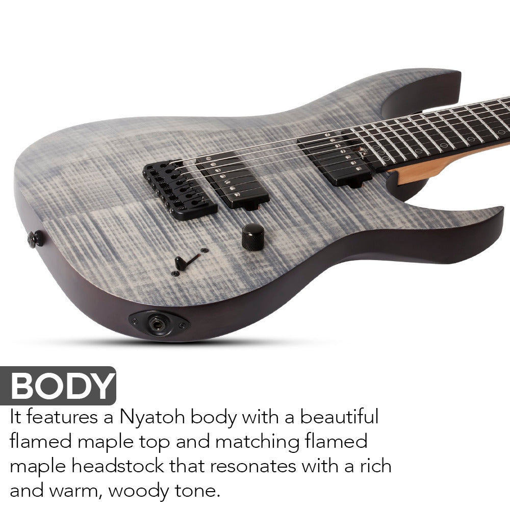 Schecter Sunset-7 Extreme 7-String Electric Guitar (Gray Ghost) Bundle