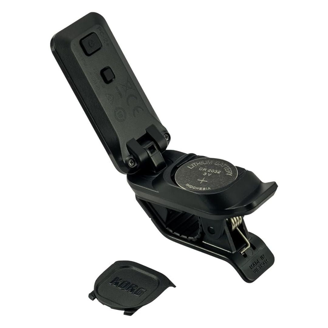 Korg PITCHCLIP2-PLUS Slimline Clip-On Guitar/Bass Tuner-Black