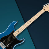 Squier Affinity Stratocaster 6-String Electric Guitar (Lake Placid Blue) Bundle