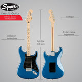Squier Affinity Stratocaster 6-String Electric Guitar (Lake Placid Blue) Bundle