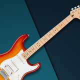 Squier Affinity Series Stratocaster FMT HSS Guitar (Sienna Sunburst) Bundle