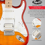 Squier Affinity Series Stratocaster FMT HSS Guitar (Sienna Sunburst) Bundle