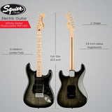 Squier Affinity Series Stratocaster FMT HSS Guitar (Black Burst) Bundle