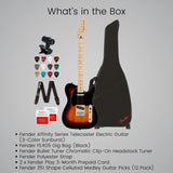 Squier Affinity Series Telecaster Electric Guitar (3-Color Sunburst) Bundle