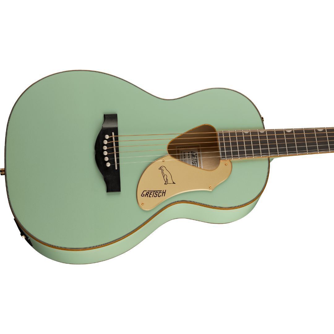Gretsch G5021E Rancher Penguin Parlor Acoustic-Electric Guitar, Mint Metallic