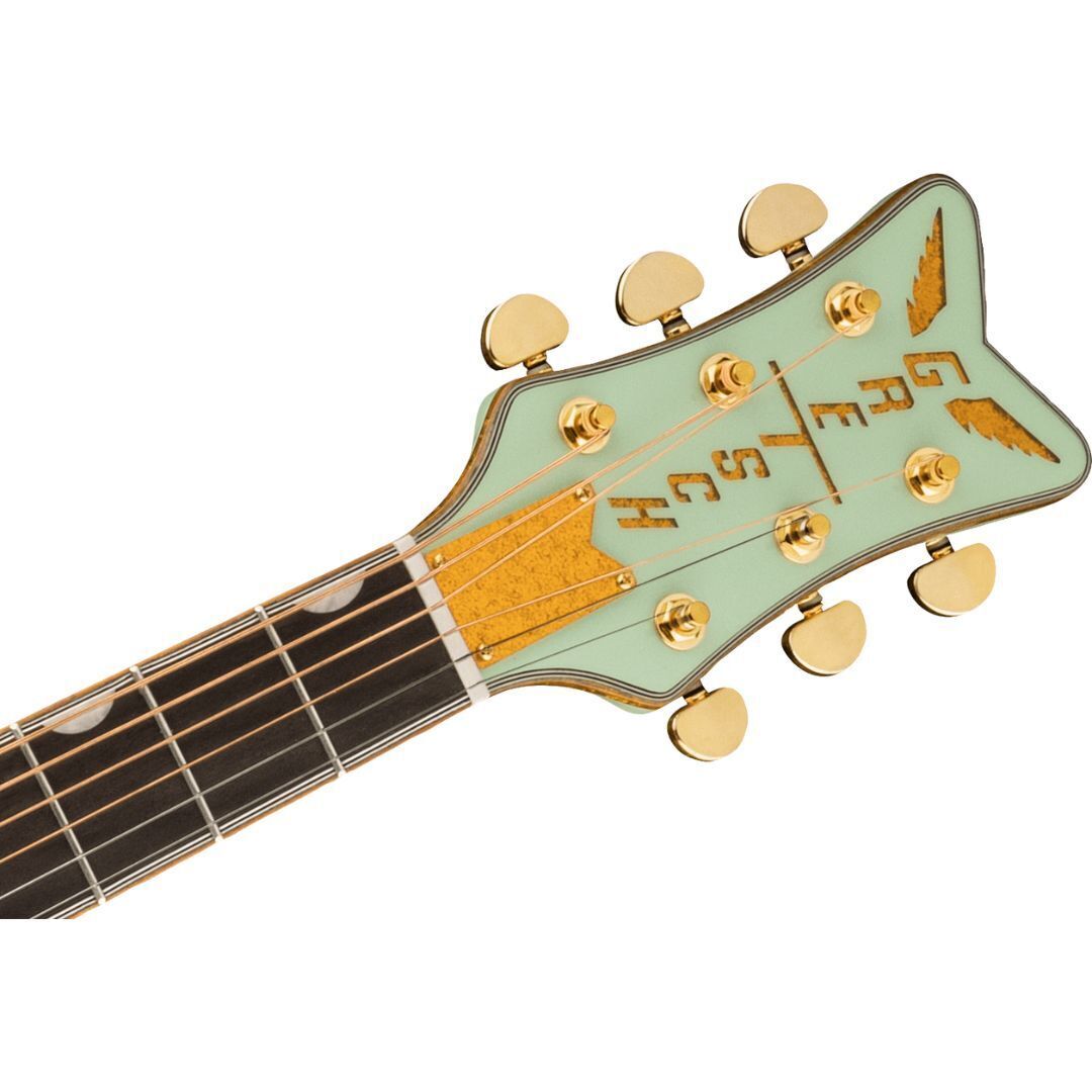 Gretsch G5021E Rancher Penguin Parlor Acoustic-Electric Guitar, Mint Metallic