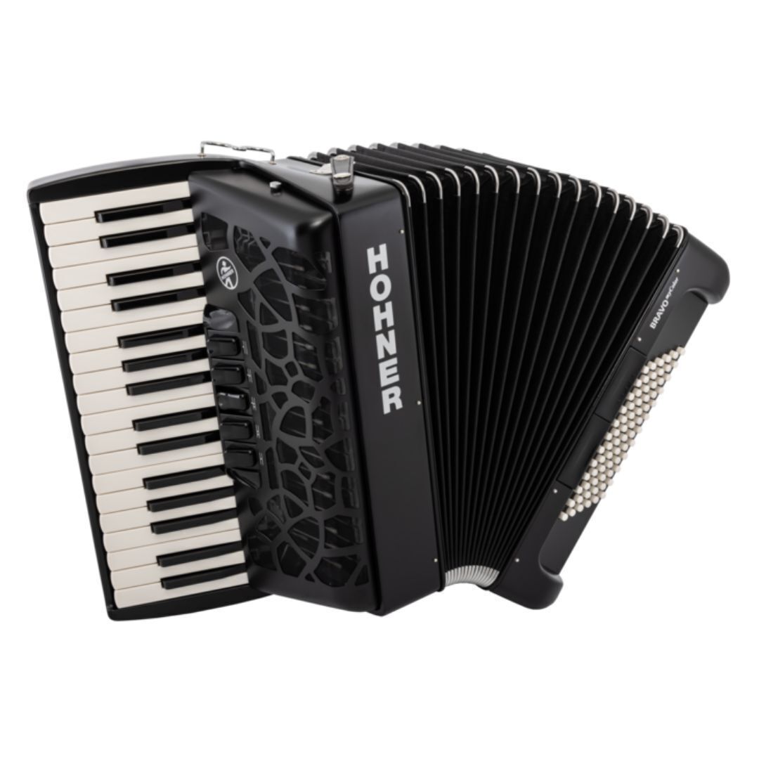 Hohner BRAVO MyColor III 72 Chromatic Piano Key Accordion - Night (Jet Black)