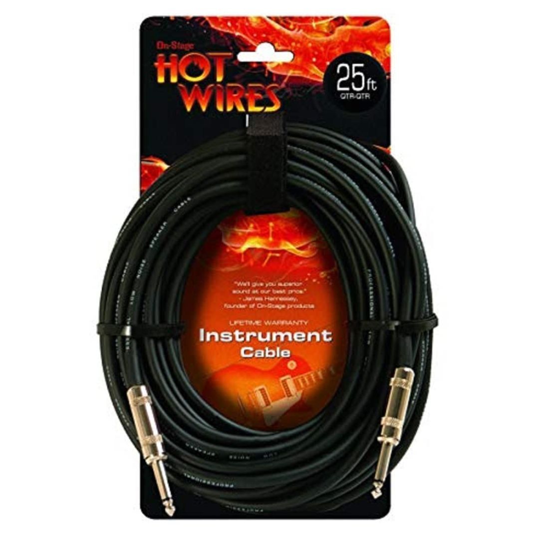 On-Stage 25 ft. 1/4 to 1/4 Microphone Cable