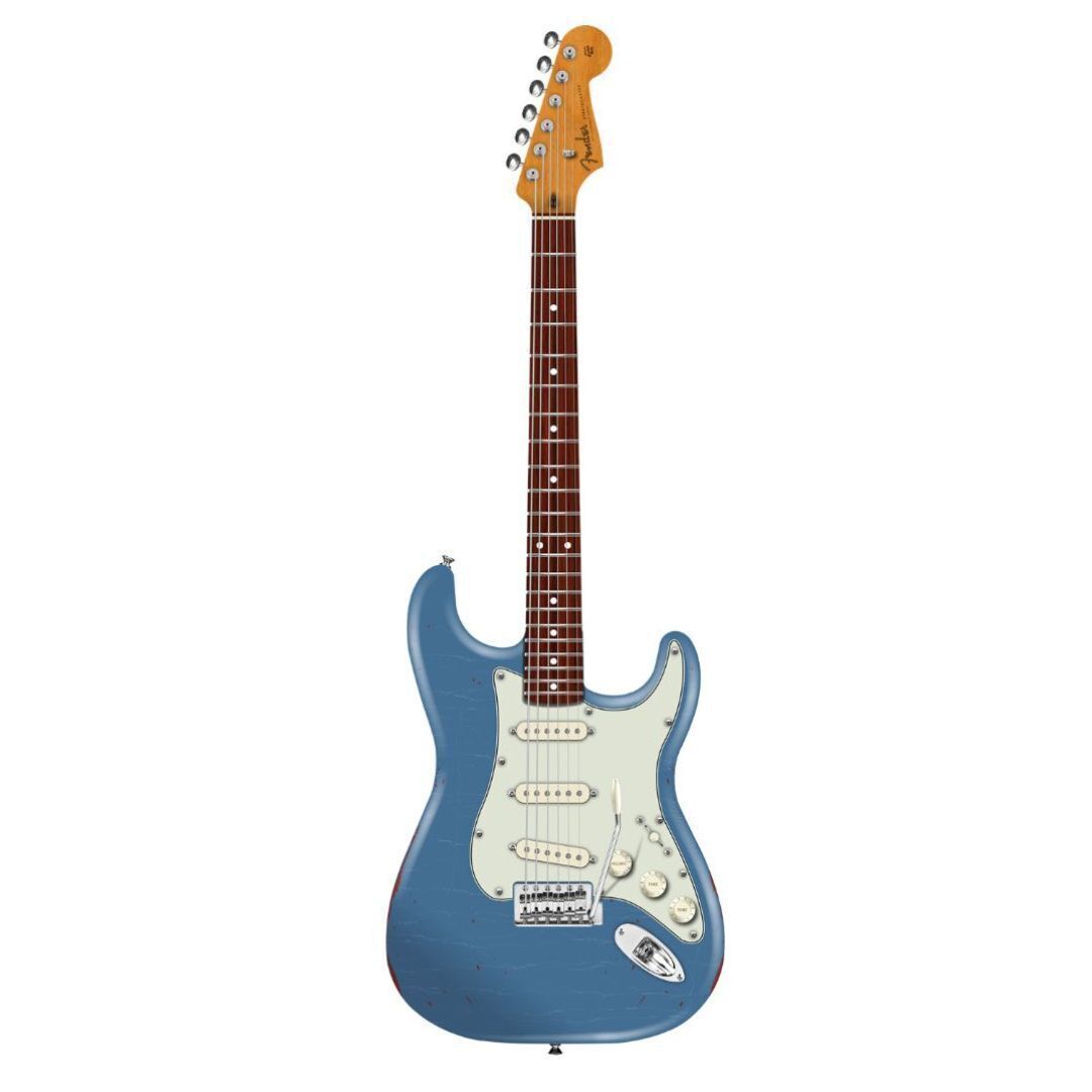 (D) Fender Limited Edition Road Worn '60s Stratocaster, Lake Placid Blue (Open Box)