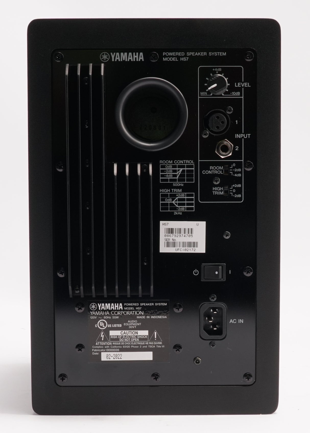 Yamaha HS7 95 Watt Professional Powered Studio Monitor Speaker (Black) (Used)