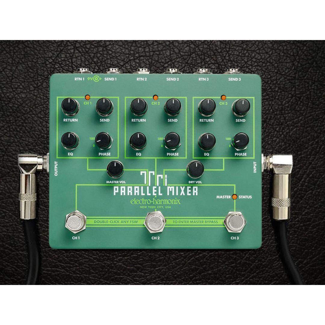 Electro-Harmonix Tri Parallel Mixer Effects Loop Mixer/Switcher Pedal (Open Box)