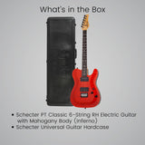 Schecter PT Classic Electric Guitar (Inferno) with Hardshell Case Bundle
