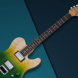 Schecter PT Classic Electric Guitar (Caribbean Fade Burst) with Hardshell Case