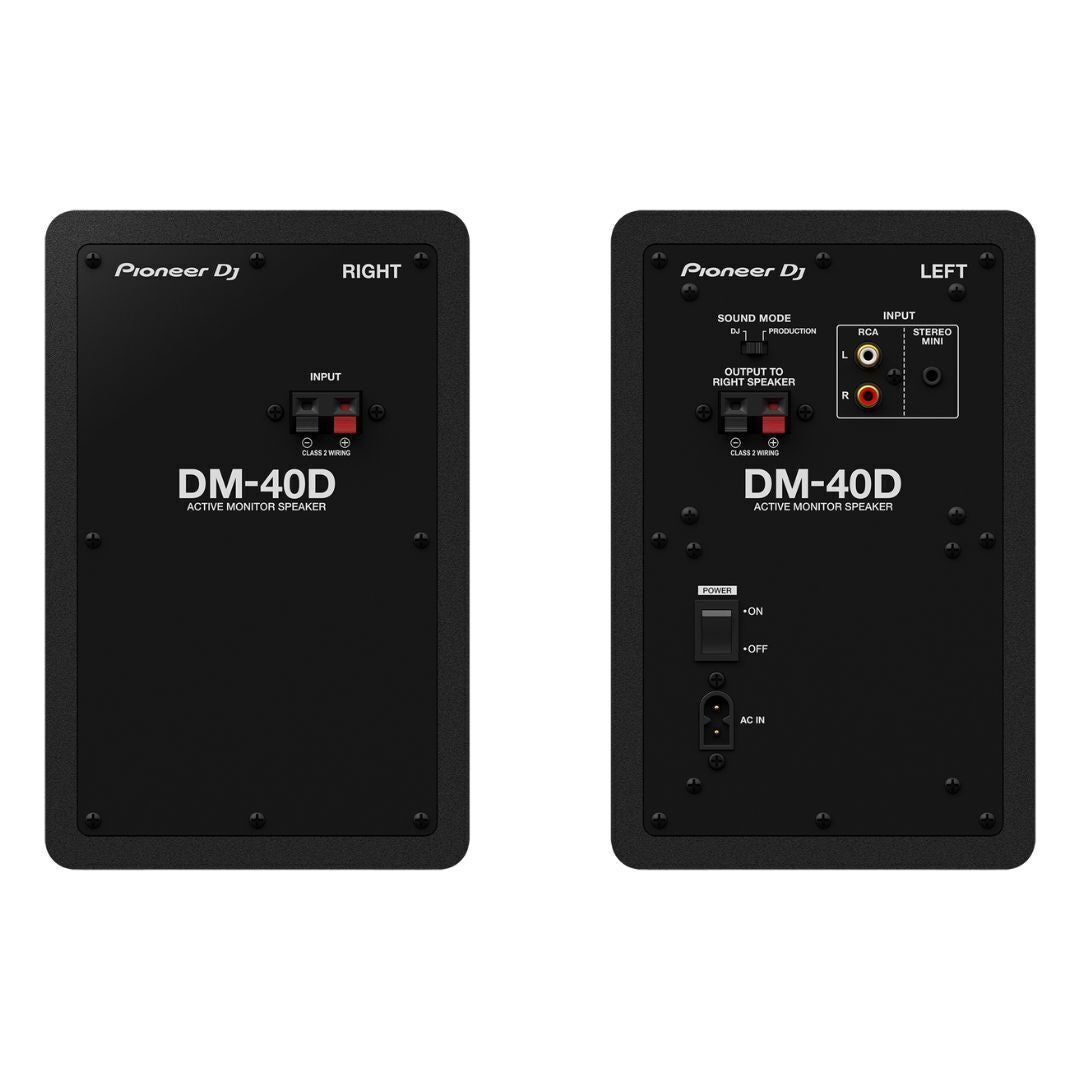 Pioneer DJ DM-40D 20W 4 in. Desktop Active Monitor Speakers (Pair, Black)