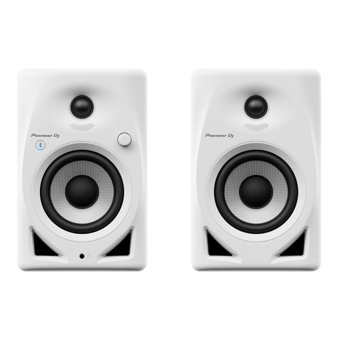 Pioneer DJ DM-40D 20W 4 in Desktop Active Monitor Speakers and Bluetooth (White)