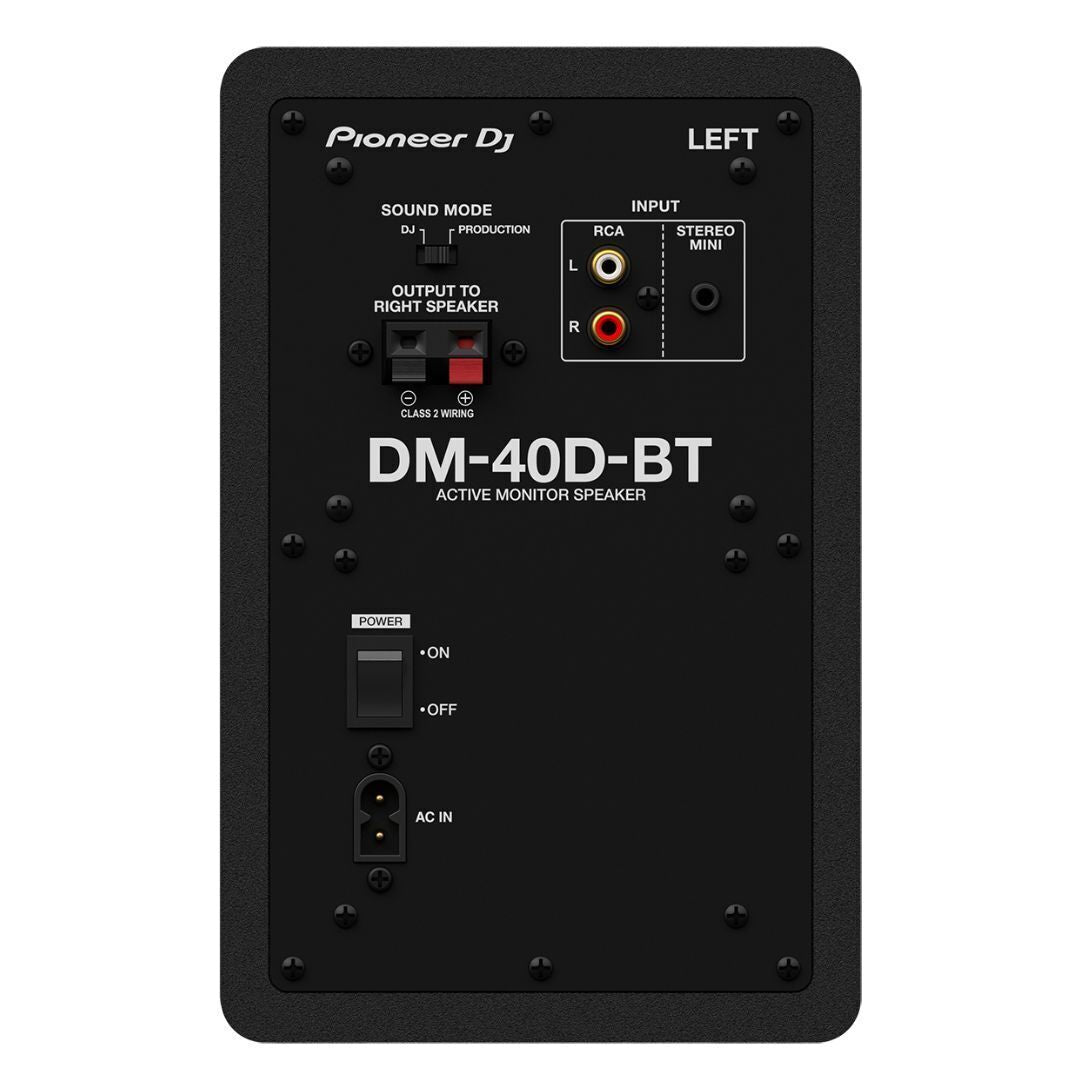Pioneer DJ DM-40D 20W 4 in Desktop Active Monitor Speakers w Bluetooth (Black)
