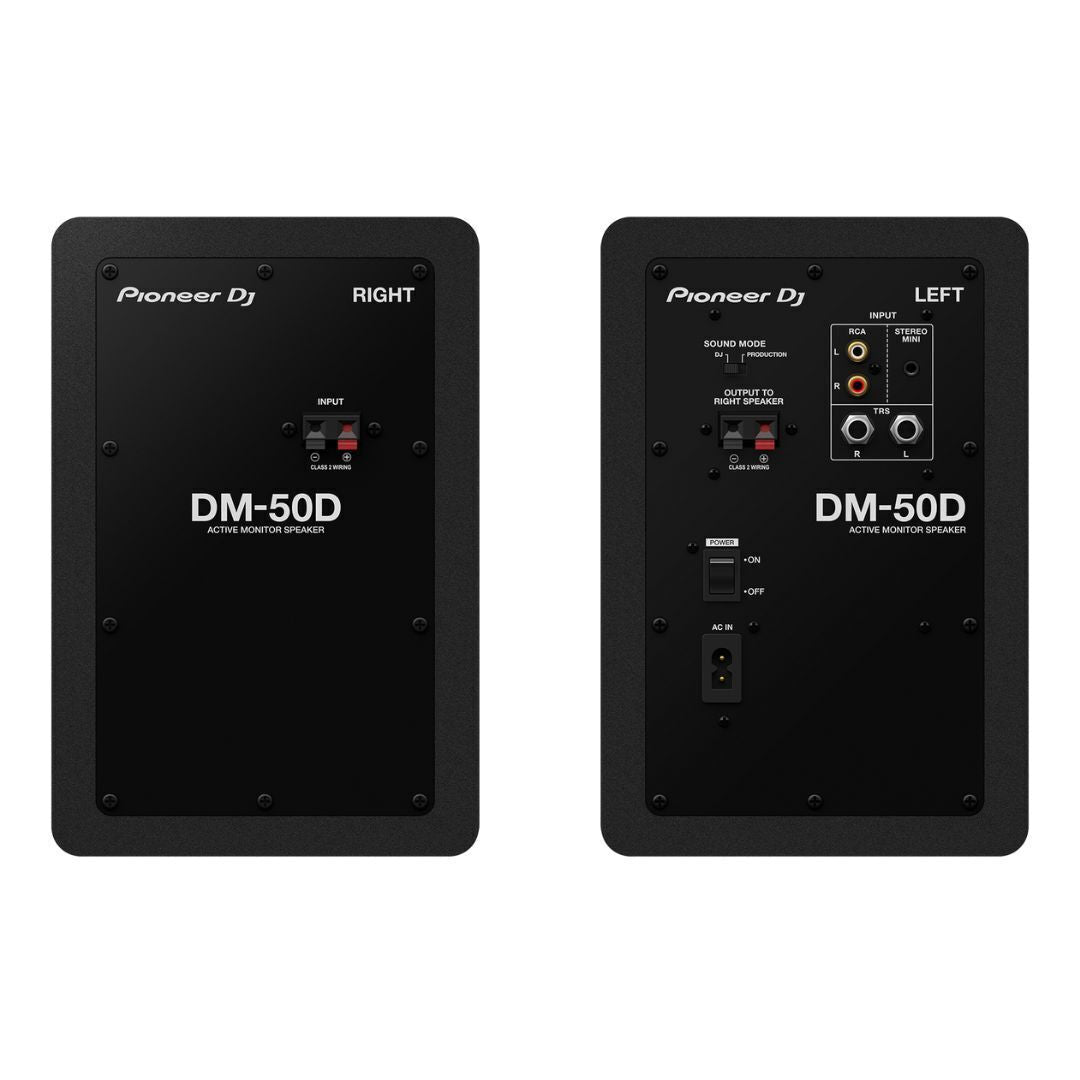 Pioneer DJ DM-50D 25W 5 in. Desktop Active Monitor Speakers (Pair, Black)