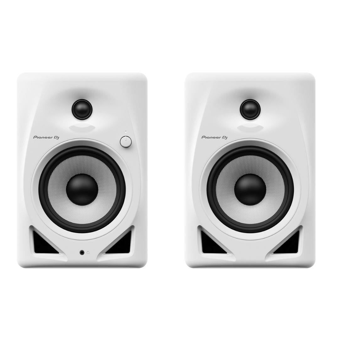 Pioneer DJ DM-50D 25W 5 in. Desktop Active Monitor Speakers (Pair, White)