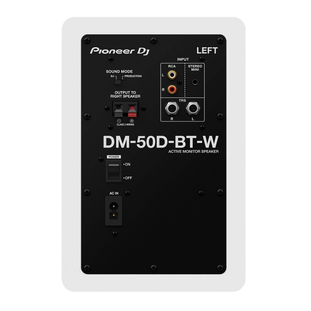 Pioneer DJ DM-50D 25W 5in Desktop Active Monitor Speakers with Bluetooth (White)