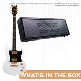 Schecter ZV-H6LLYW66D Electric Guitar (Gloss White) with Hardshell Case Bundle