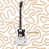 Schecter ZV-H6LLYW66D Electric Guitar (Gloss White) with Hardshell Case Bundle