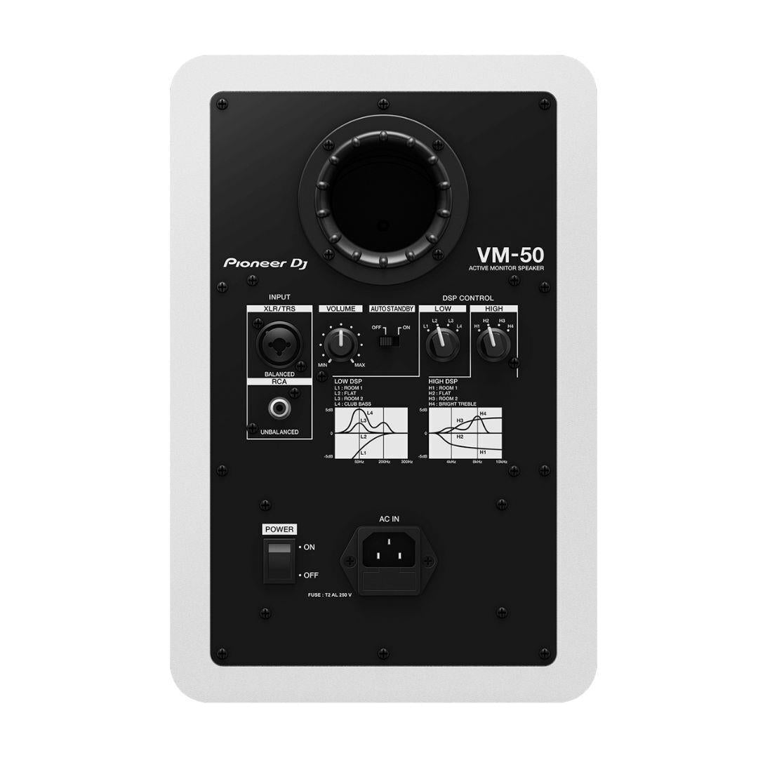 Pioneer DJ VM-50 60W 5.25 in Powered Studio Monitor (White)