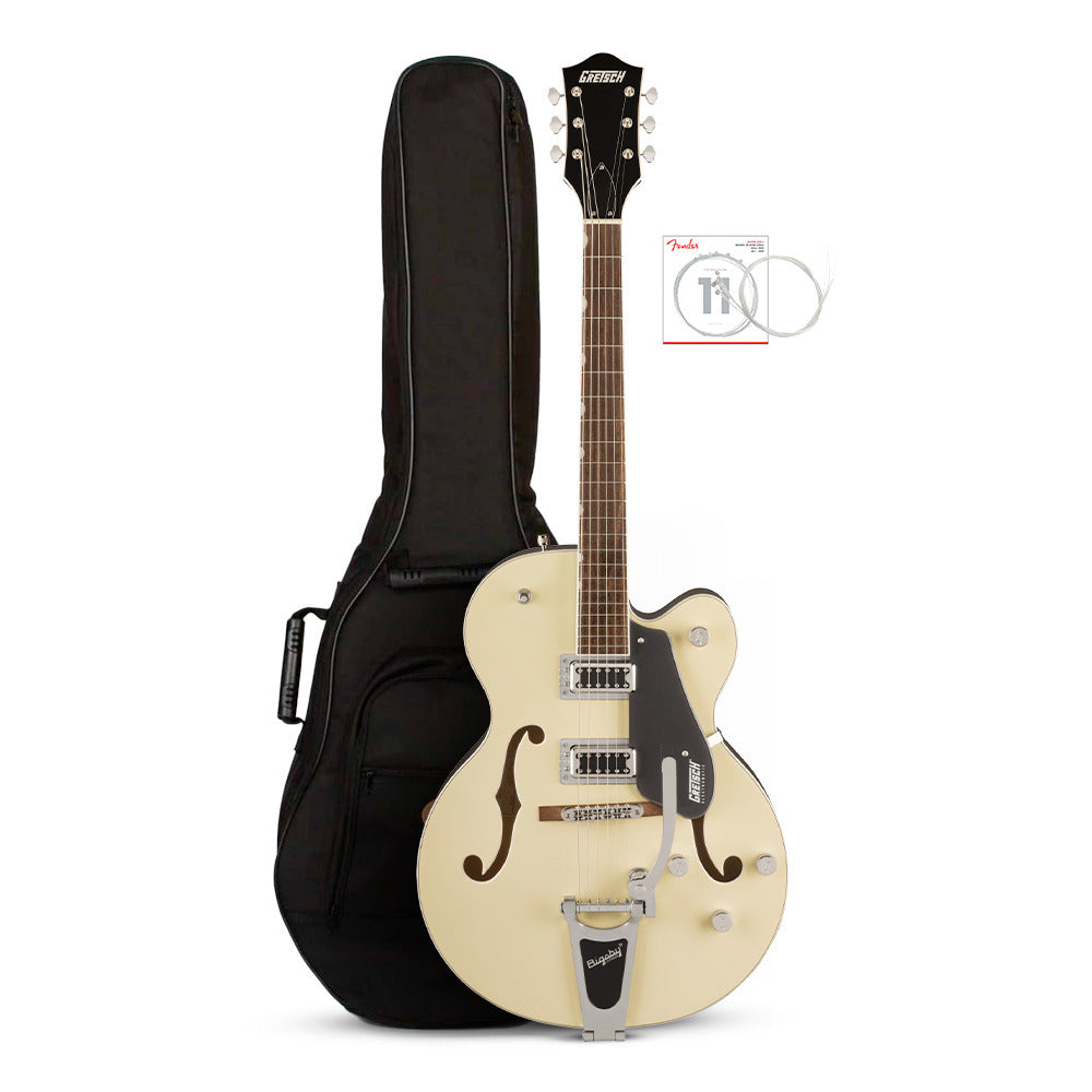 Gretsch G5420T Electric Guitar (2-Tone Vintage White London Grey) + Bag, Strings