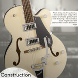 Gretsch G5420T Electric Guitar (2-Tone Vintage White London Grey) + Bag, Strings