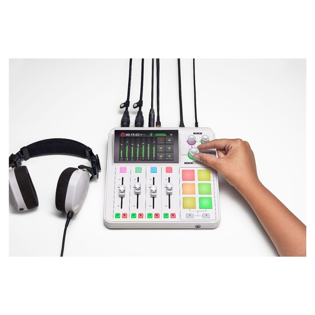 Rode RODECaster DUO Compact Integrated Audio Production Studio (White)