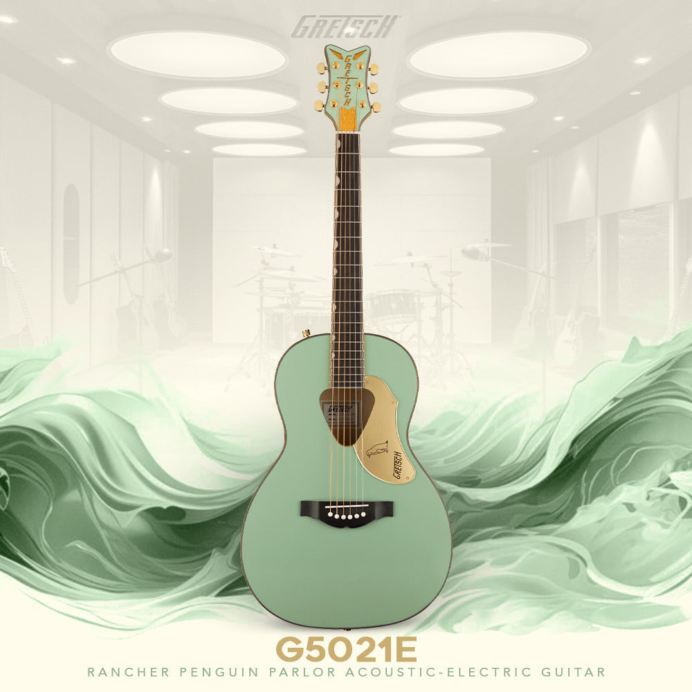 Gretsch G5021E Rancher Penguin Parlor Acoustic-Electric Guitar (Mint) with Case