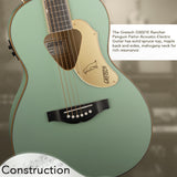 Gretsch G5021E Rancher Penguin Parlor Acoustic-Electric Guitar (Mint) with Case