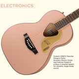 Gretsch G5021E Rancher Penguin Parlor Acoustic-Electric Guitar (Pink) with Case