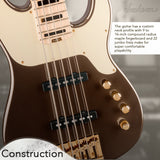 Jackson Gladys Pro Series Signature Concert Bass Guitar (Black Stone) Bundle