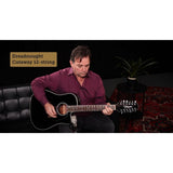 Takamine GD-35CE PW 12-string Dreadnought Acoustic-Electric Guitar - Gloss Black