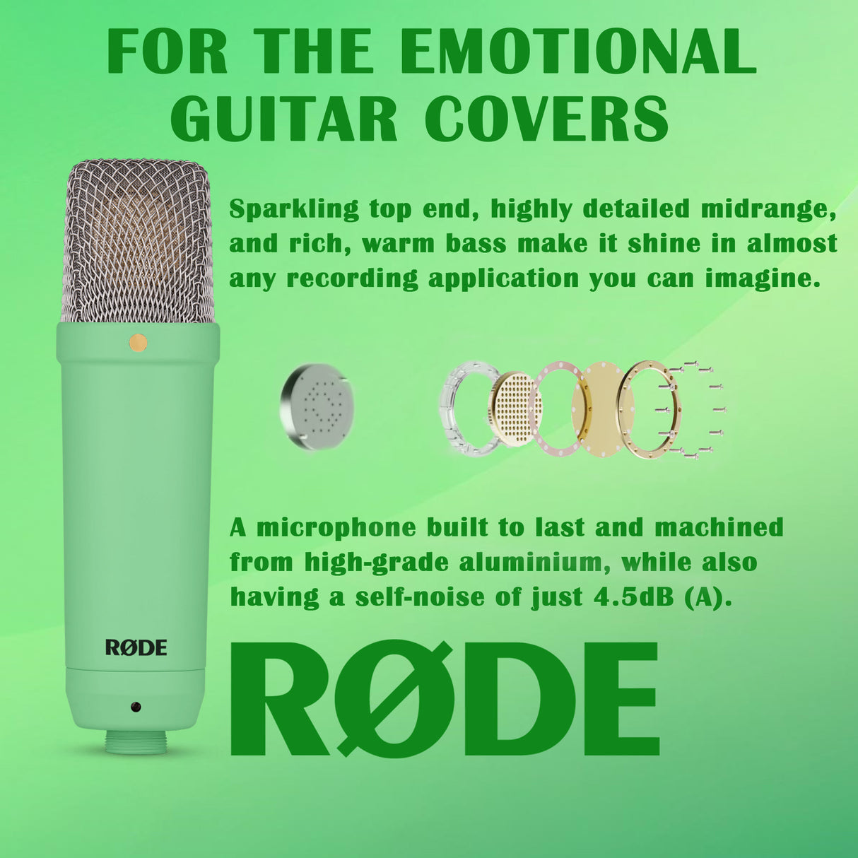 Rode NT1 Signature Series Studio Condenser Microphone (Green)